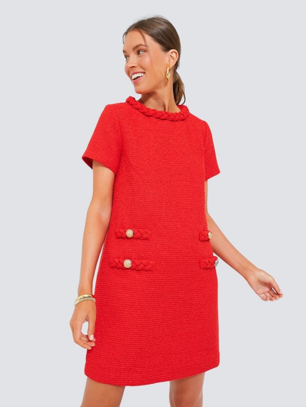 Tuckernuck Red Tweed Jackie Dress Size XS